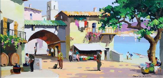 § Cecil Rochfort DOyly John (1906-1993) St Paul de Vence, 13.5 x 27.5in.